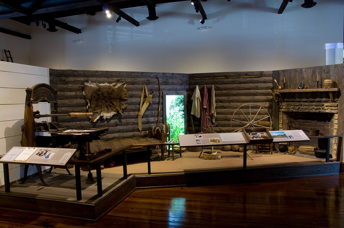 This exhibit at the Bartow History Museum is reffered to as the Cherokee cabin.