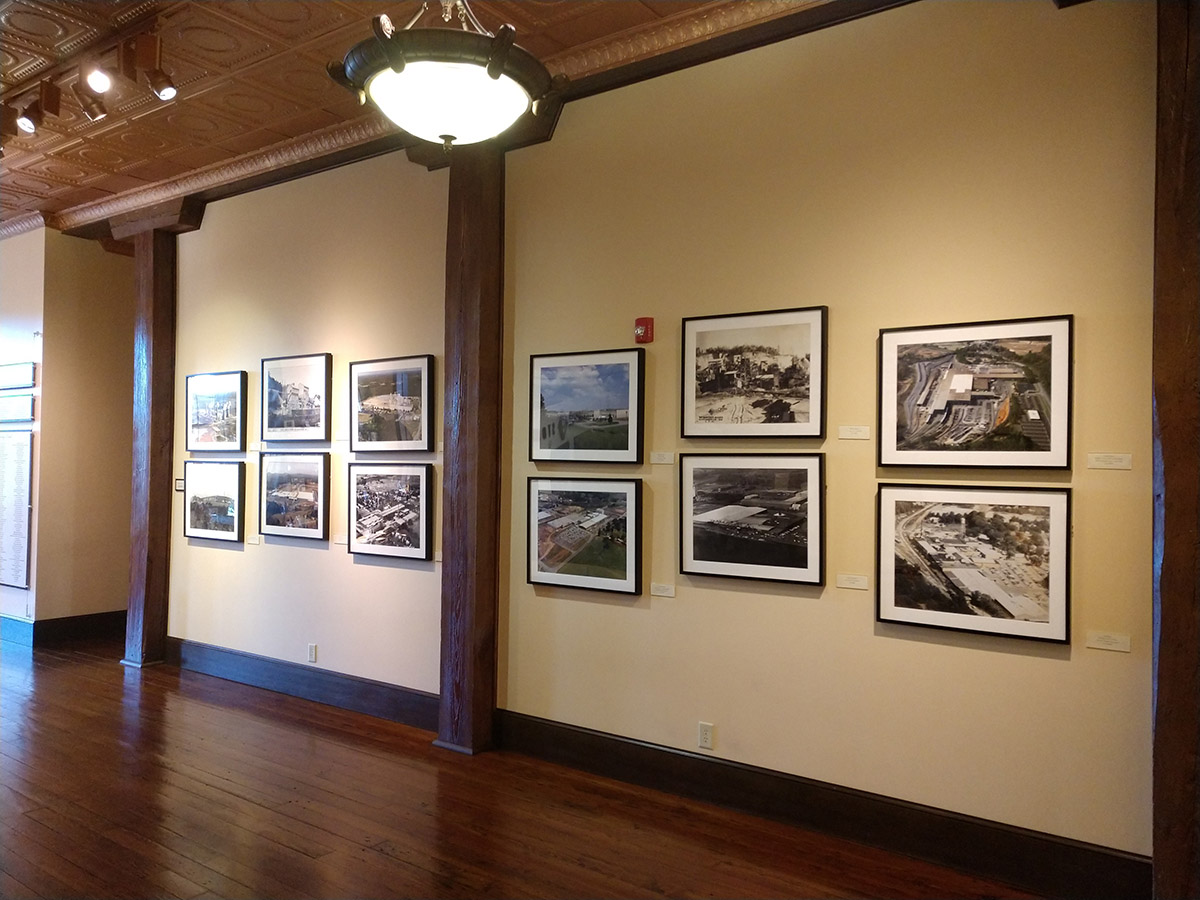 The photo wall at the Bartow History Museum changes to reflect different themes.