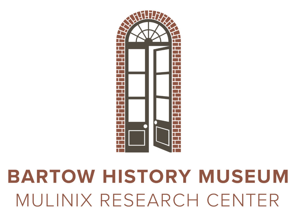 Mulinix Research Center logo featuring the Bartow History Museum red brick, arched door symbol